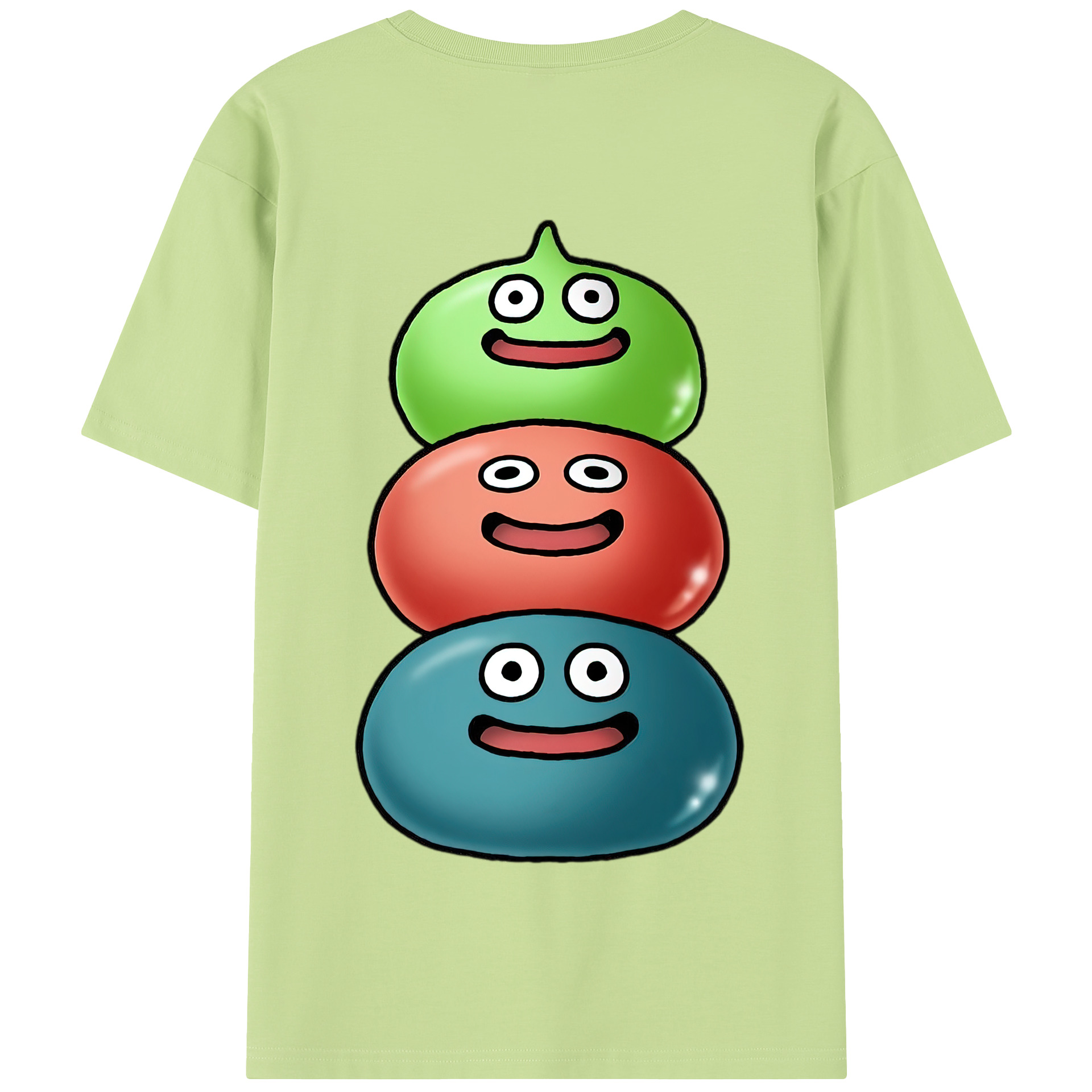 （画像用） ドラゴンクエスト Doragon Kuesuto Dragon Quest 綿100％半袖Tシャツ（背面プリント）
